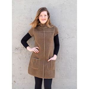 Beebop & Wally Women's Retro‎ Vintage Teal Pebble Dress $90